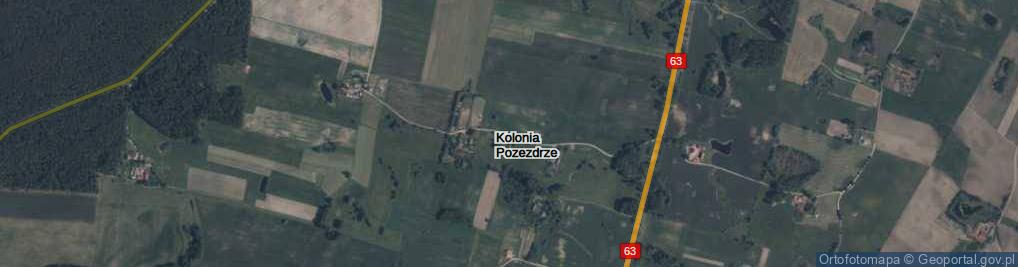 Zdjęcie satelitarne Kolonia Pozezdrze ul.